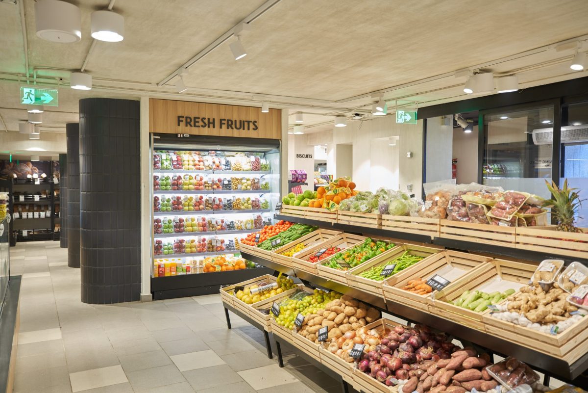 Phone with groceries