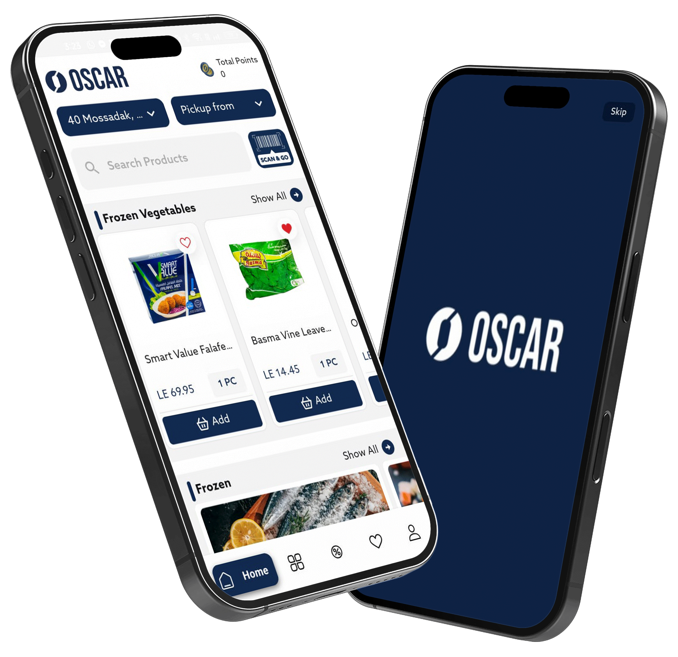 Phone with groceries